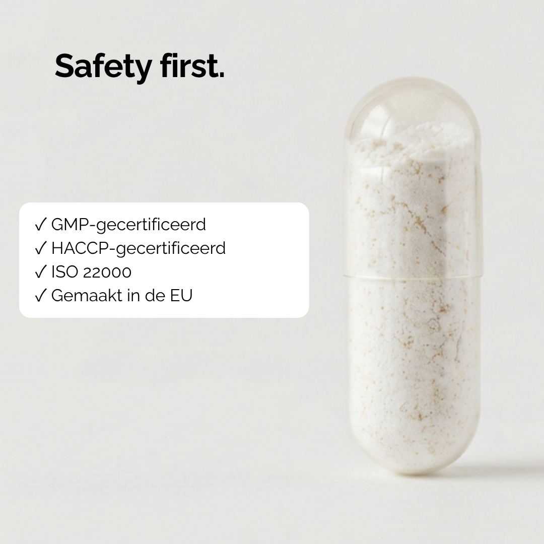 Skinie huidformule is 100% veilig. onafhankelijk getest per batch. GMP-gecertificeerd. HACCP-gecertificeerd. ISO 22000. en gemaakt in de EU Europa. 